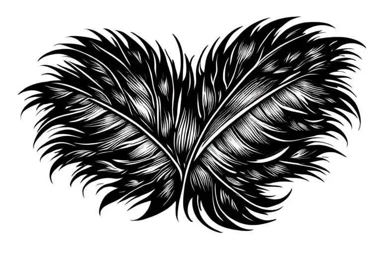 Garter feather tattoo design idea