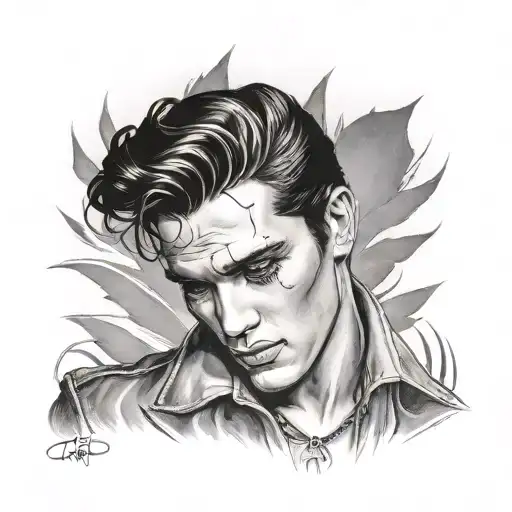 austin Butler elvis Presley tattoo design idea