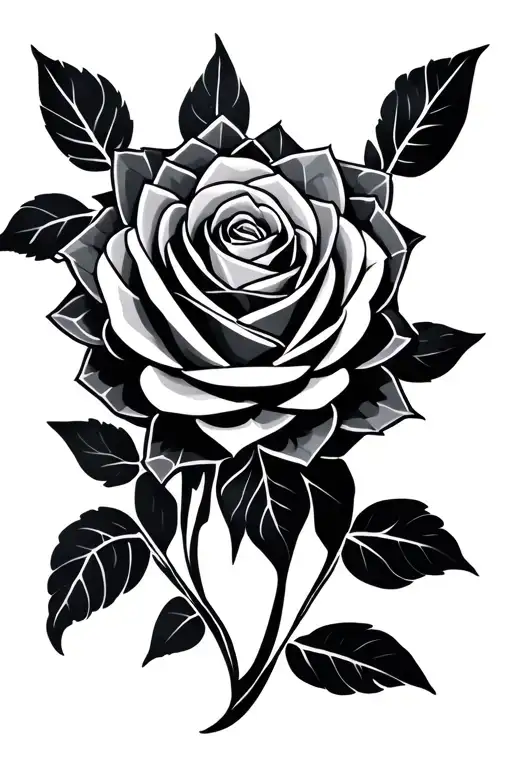 turtle rose peg geometric design incorporating tattoo design idea