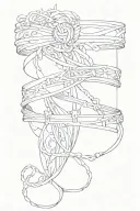 garter wrapped tattoo design idea