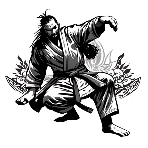 Samurai Jiu Jitsu tattoo design idea