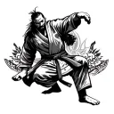 Samurai Jiu Jitsu tattoo design idea
