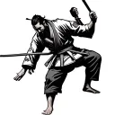 Samurai Jiu Jitsu tattoo design idea