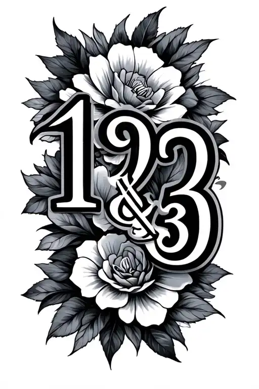 number 19 & 30 tattoo design idea