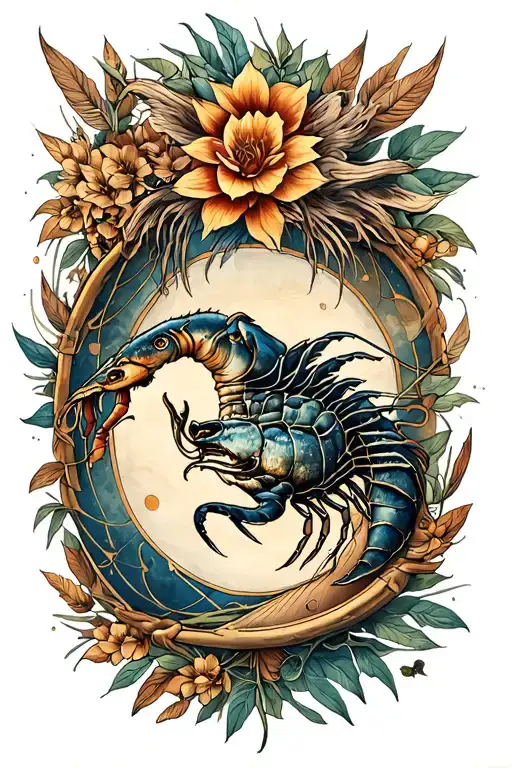 "Family" Sagittarius scorpio leo pisces sign mixed tattoo design idea