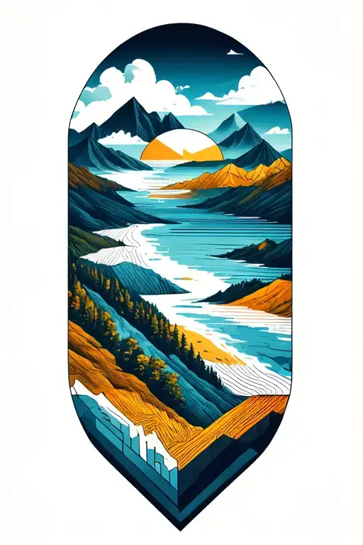 travel destinations tattoo design idea