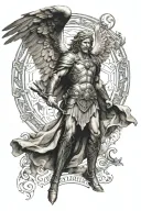 archangel Michael tattoo design idea
