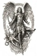 archangel Michael tattoo design idea