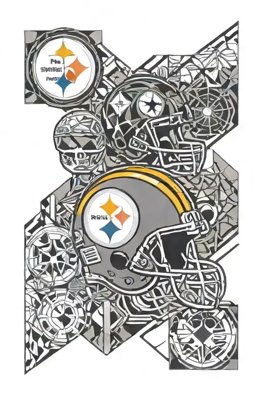 Pittsburgh Steelers logo incorporating elements tattoo design idea