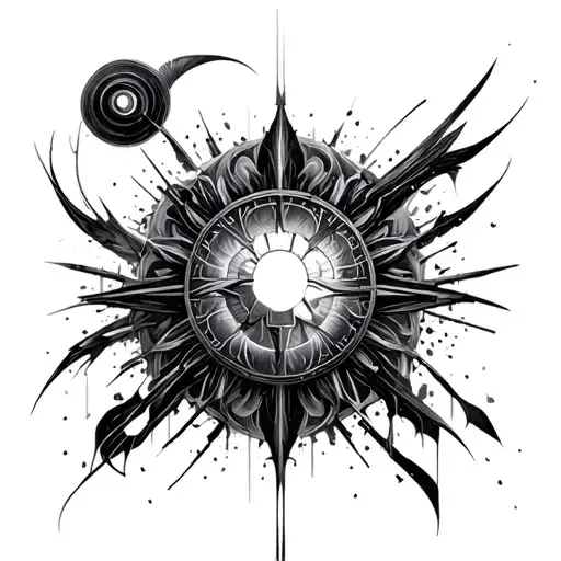 artifitial intelligence, deeplearning, civil structural design engineering and mystic tattoo design idea