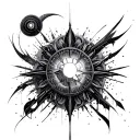 artifitial intelligence, deeplearning, civil structural design engineering and mystic tattoo design idea