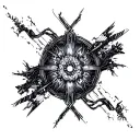 artifitial intelligence, deeplearning, civil structural design engineering and mystic tattoo design idea