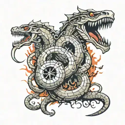 jormungand coilling tattoo design idea