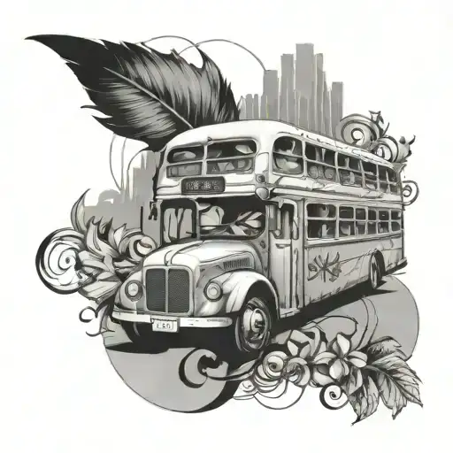 Bus tattoo design idea