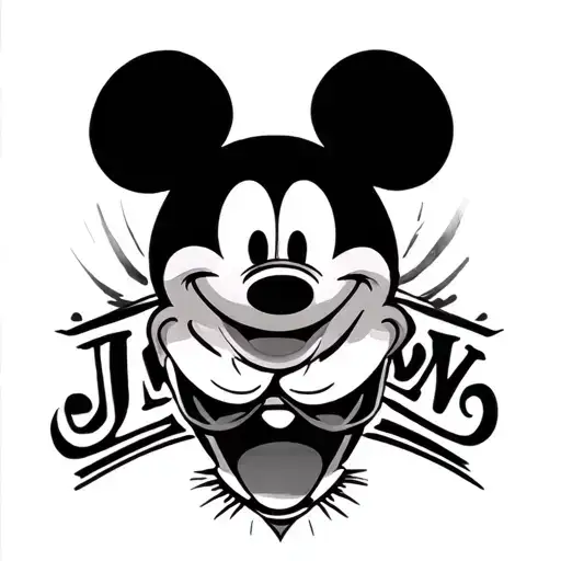 "Jimenez " mickey mouse ears outline drawing tattoo tattoo design idea