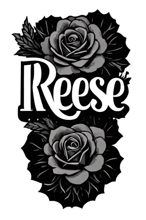 "Reese" "Reese" for daughter name tattoo design idea