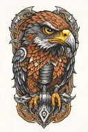hawk tattoo design idea