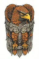 hawk tattoo design idea