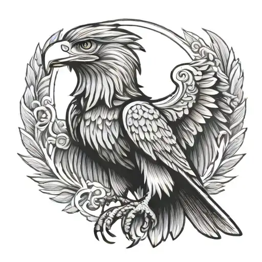 Mexican eagle tattoo design idea