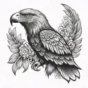 Mexican eagle tattoo design idea
