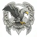 Mexican eagle tattoo design idea