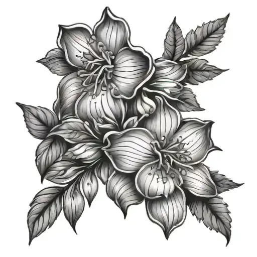 may  june april january birth flower tattoo design idea