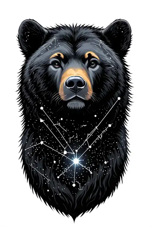 constellation Ursa major tattoo design idea