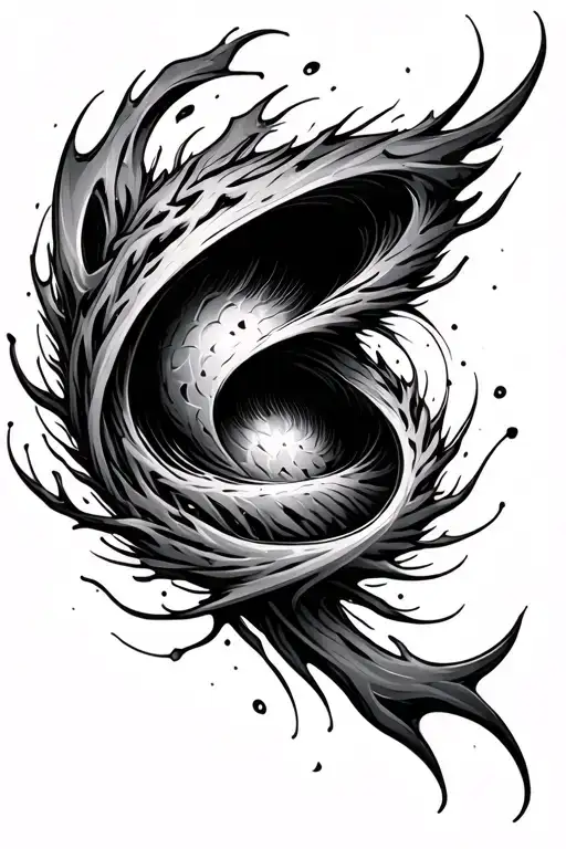 vortex shedding with a mesh tattoo design idea