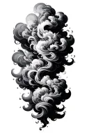 smoke cloud with albanian history style tattoo tattoo design idea