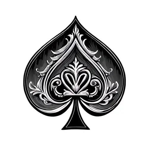 black spade bbc only queen tattoo design idea