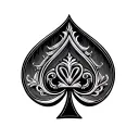 black spade bbc only queen tattoo design idea