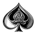 black spade bbc only queen tattoo design idea