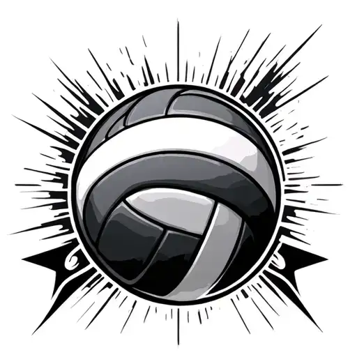 Volleyball tattoo design idea