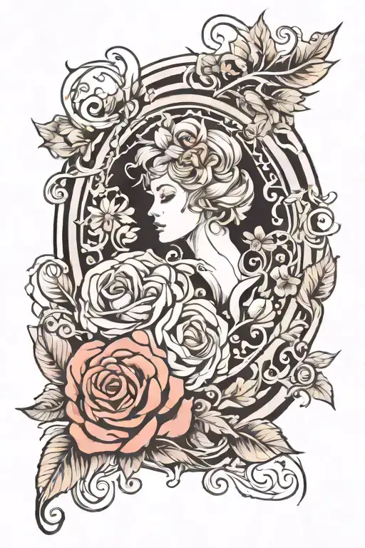 negative space tattoo design idea