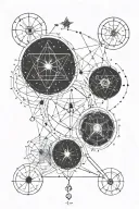 zodiac star constellation intertwined Gemini Libra Capricorn Aries tattoo design idea