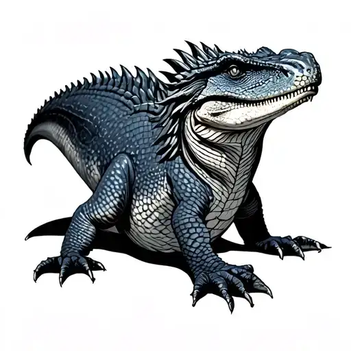Komodo Dragon tattoo design idea