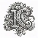 tattoo stencil design for "Brooklyn Expressionism" arranged to form the letter "B" tattoo design idea