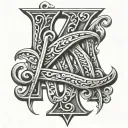 tattoo stencil design for "Brooklyn Expressionism" arranged to form the letter "B" tattoo design idea