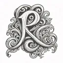 tattoo stencil design for "Brooklyn Expressionism" arranged to form the letter "B" tattoo design idea