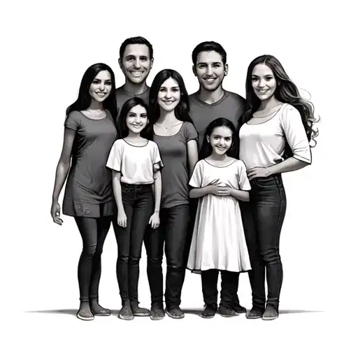 Family Of 5 tattoo design idea