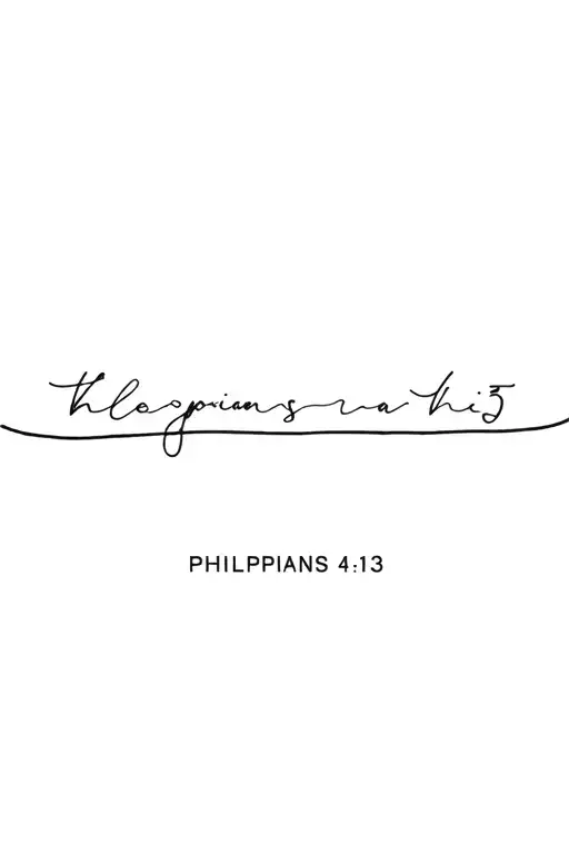 Philippians 4:13 tattoo design idea