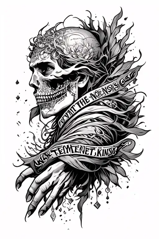 2 phrases "TEMET NOSCE" and "Kinesis" (sleeve tattoo), and add some filler tattoo design idea