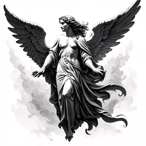Archangel Raphael angel tattoo design idea