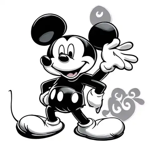 Mickey Mouse tattoo design idea