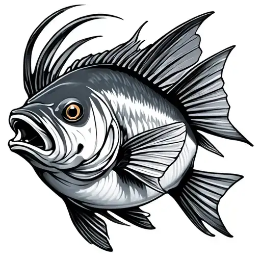 Redfish tattoo design idea
