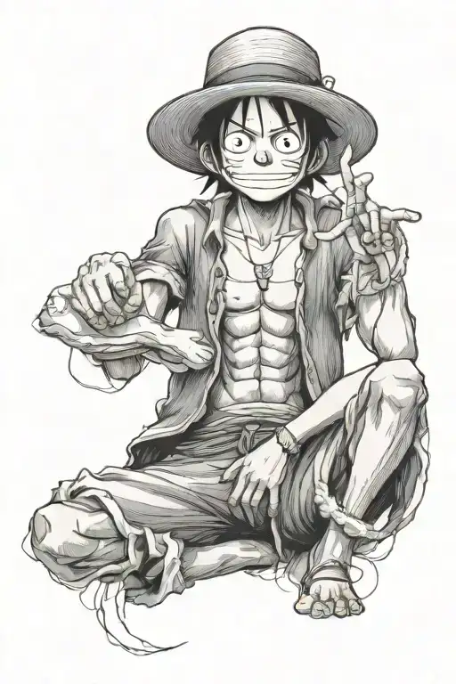 Monkey D Luffy tattoo design idea