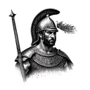 roman soldier tattoo design idea
