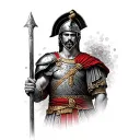 roman soldier tattoo design idea