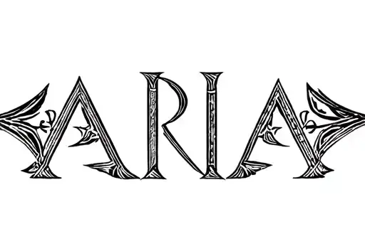"ARIA" tattoo design idea