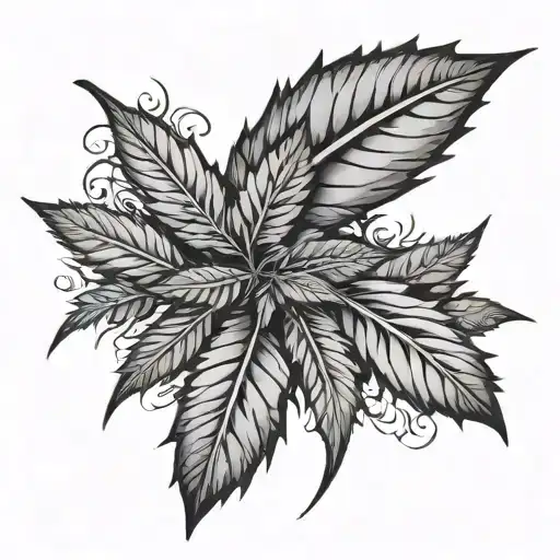 Ak 47 weed leaf tattoo design idea